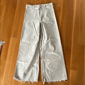Women's Beige Wide-Leg Jeans